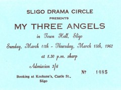 Adjudicator’s Great Praise for Sligo Drama Circle in “My Three Angels”